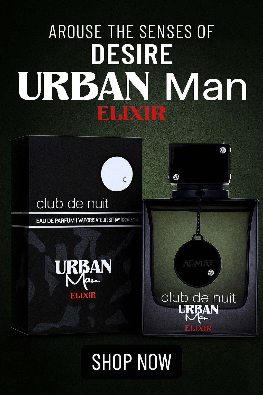 Armaf Club De Nuit Urban Elixir EDP 3.6oz - Neuro-Fragrance for City Life, Ambroxan & Saffron Fusion, Scent Resilience Lab Access
