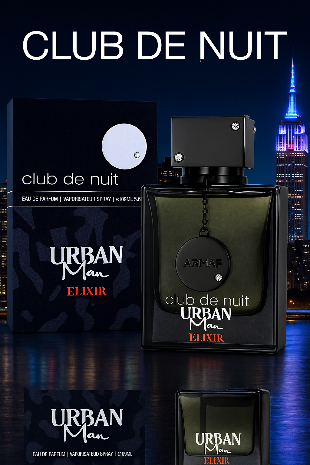 Armaf Club De Nuit Urban Elixir EDP 3.6oz - Neuro-Fragrance for City Life, Ambroxan & Saffron Fusion, Scent Resilience Lab Access